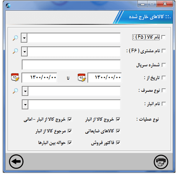 کالاهای خارج شده